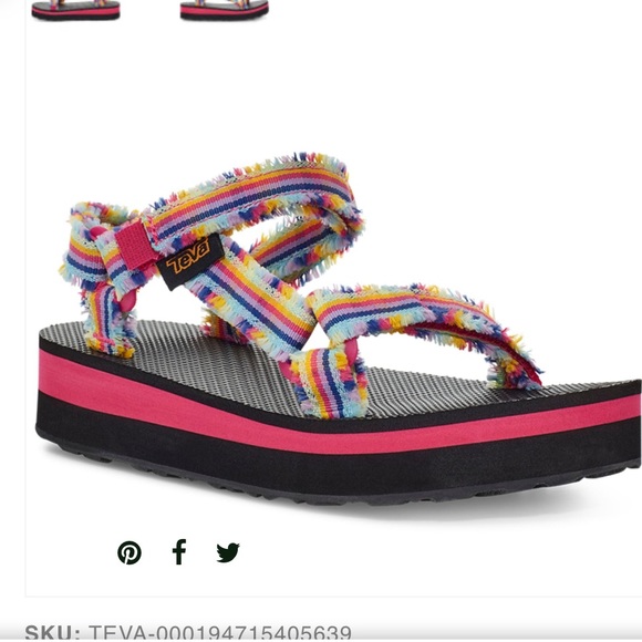 Teva Other - Girls Teva Midform Fray - Frazier Black Multi